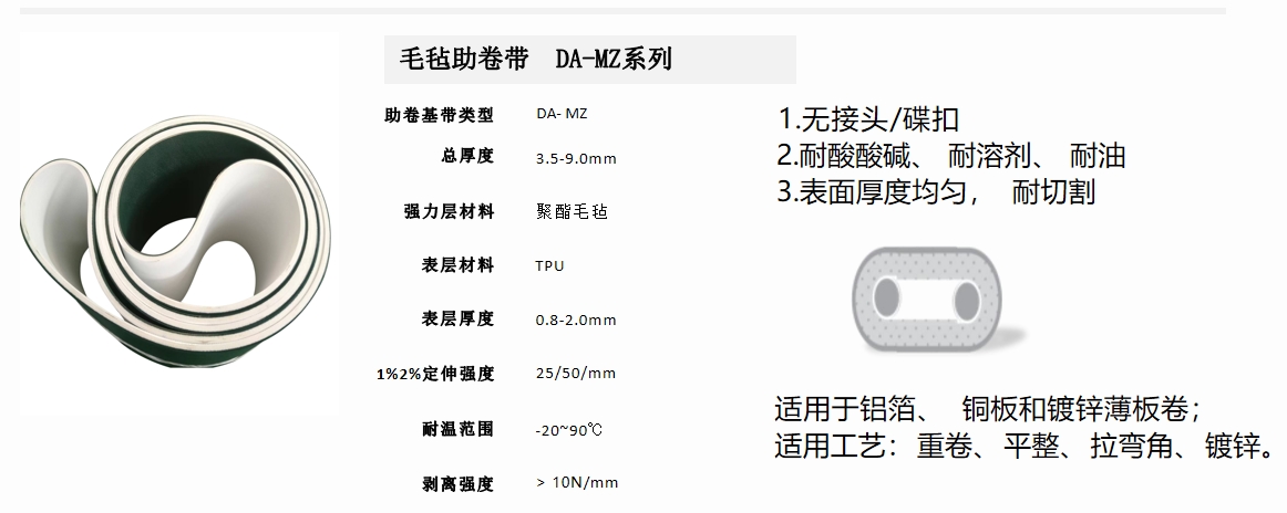无缝助卷机皮带